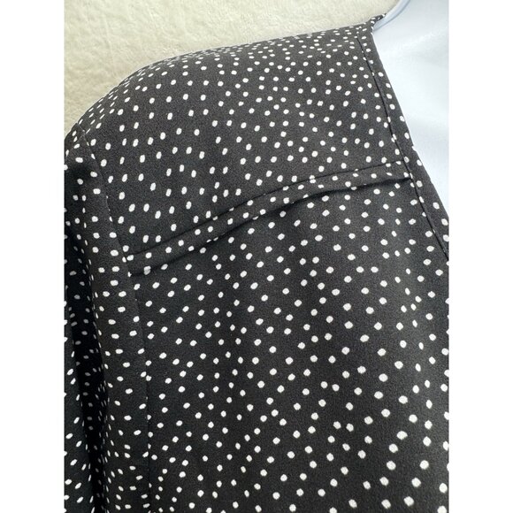J. Crew Factory Women's Polka-Dot Black Long Sleeve Shirt Dress Size Small NWT - Picture 4 of 11